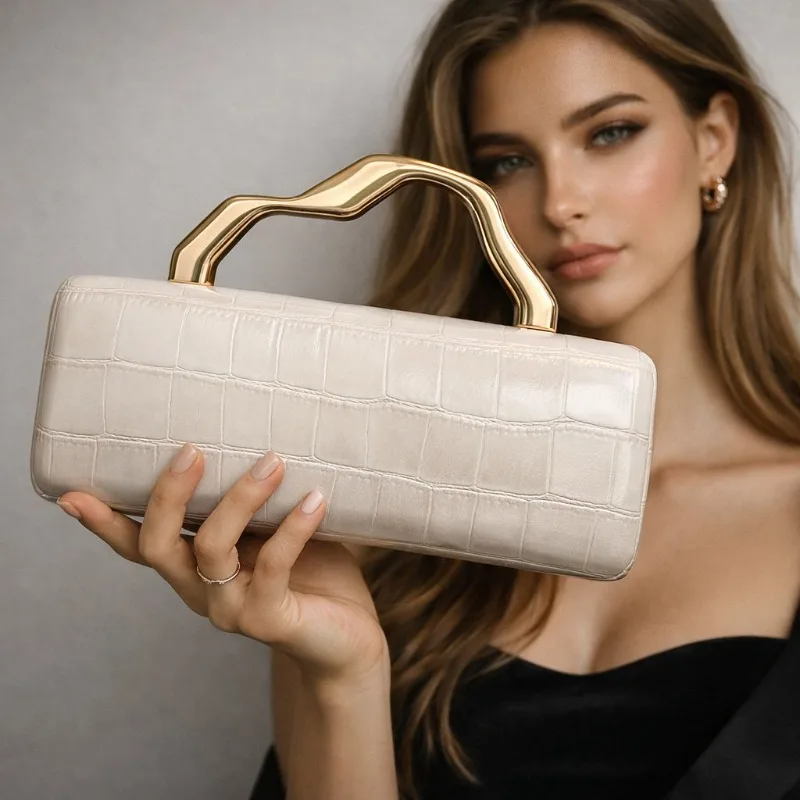 

Металлическая золотая сумка-кроссбоди из ПУ: модный и уникальный вечерний клатч для коктейльных вечеринок и свадеб, женская сумочка