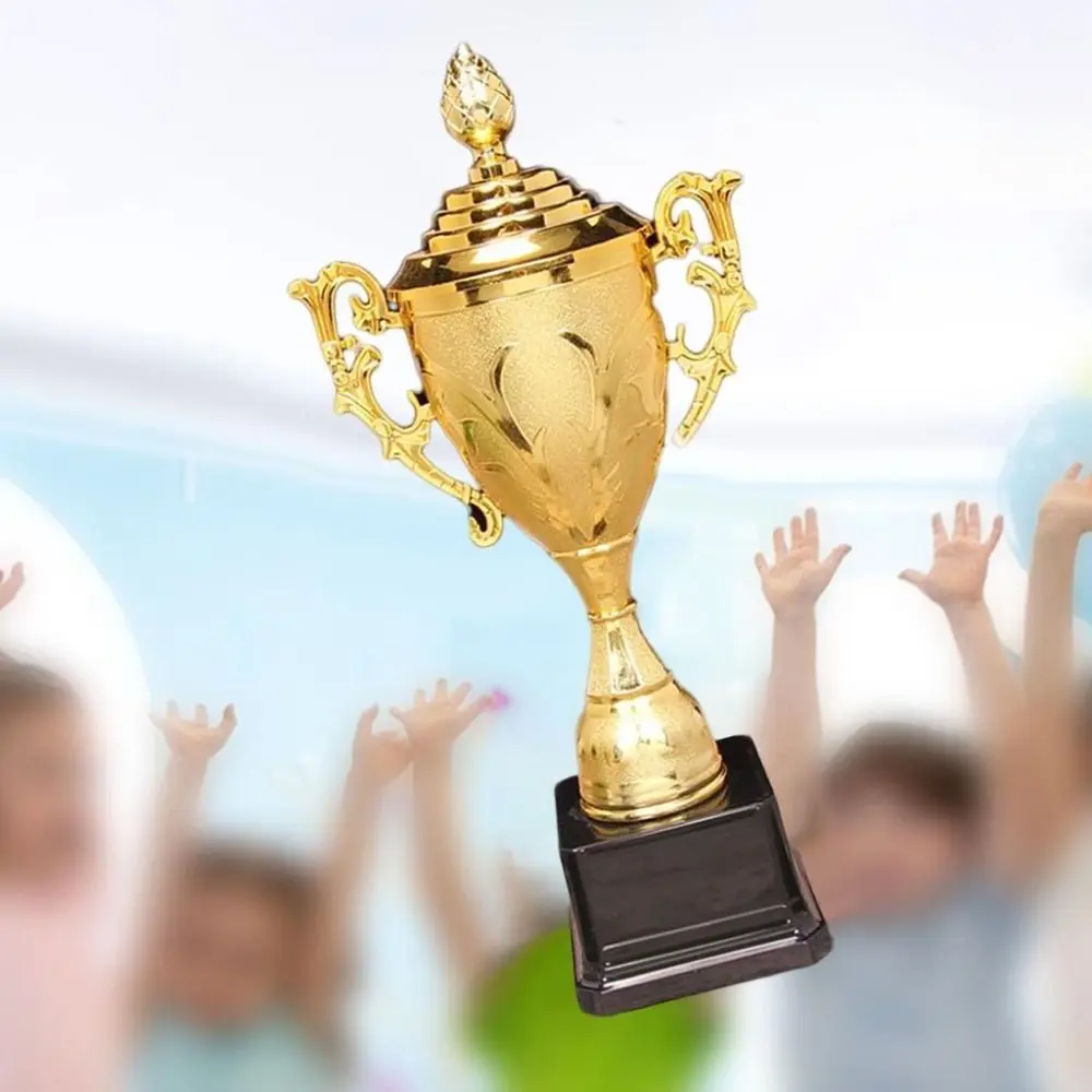 Children's Gold Trophy Awards Plastic Model School Rewarding Supply Small Prize Cup Competition Soccer Winner Award Trophy Toy