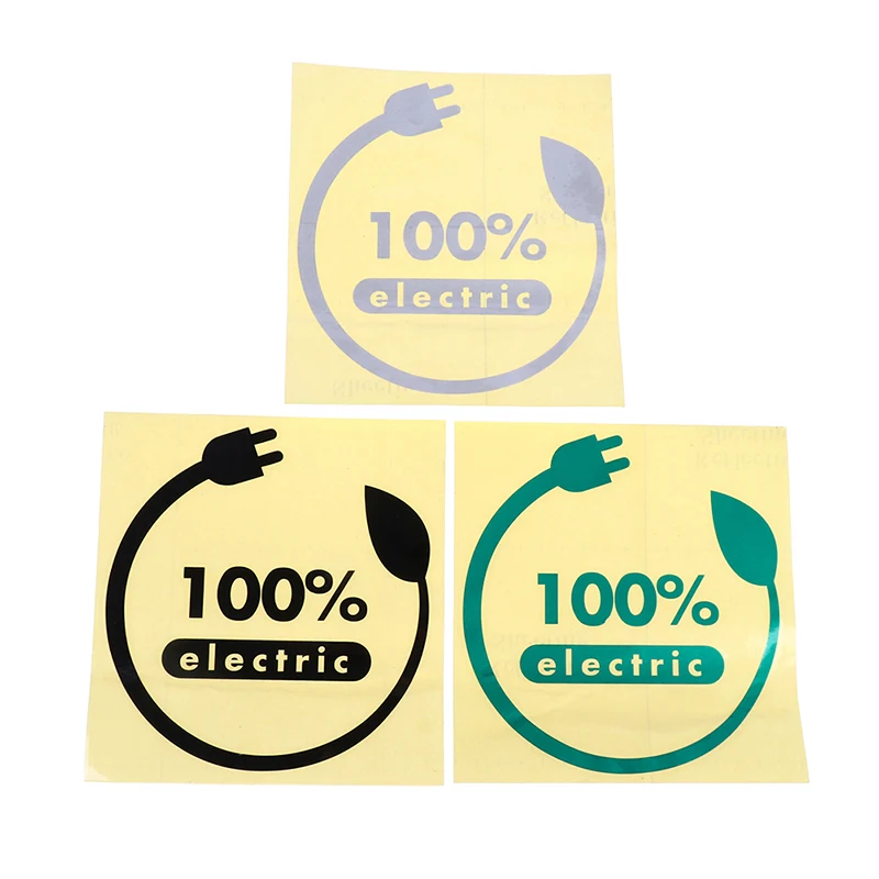 100% Electric Car Sticker Waterproof Vinyl Decal 100% Electric Car Motorcycle Accessories