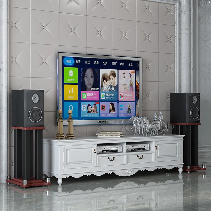Box Metal Wood Surround Floor Stand 1 Pair 30x35 HiFi Professional Speaker Stand Audio Bracket Bookshelf Desktop Satellite