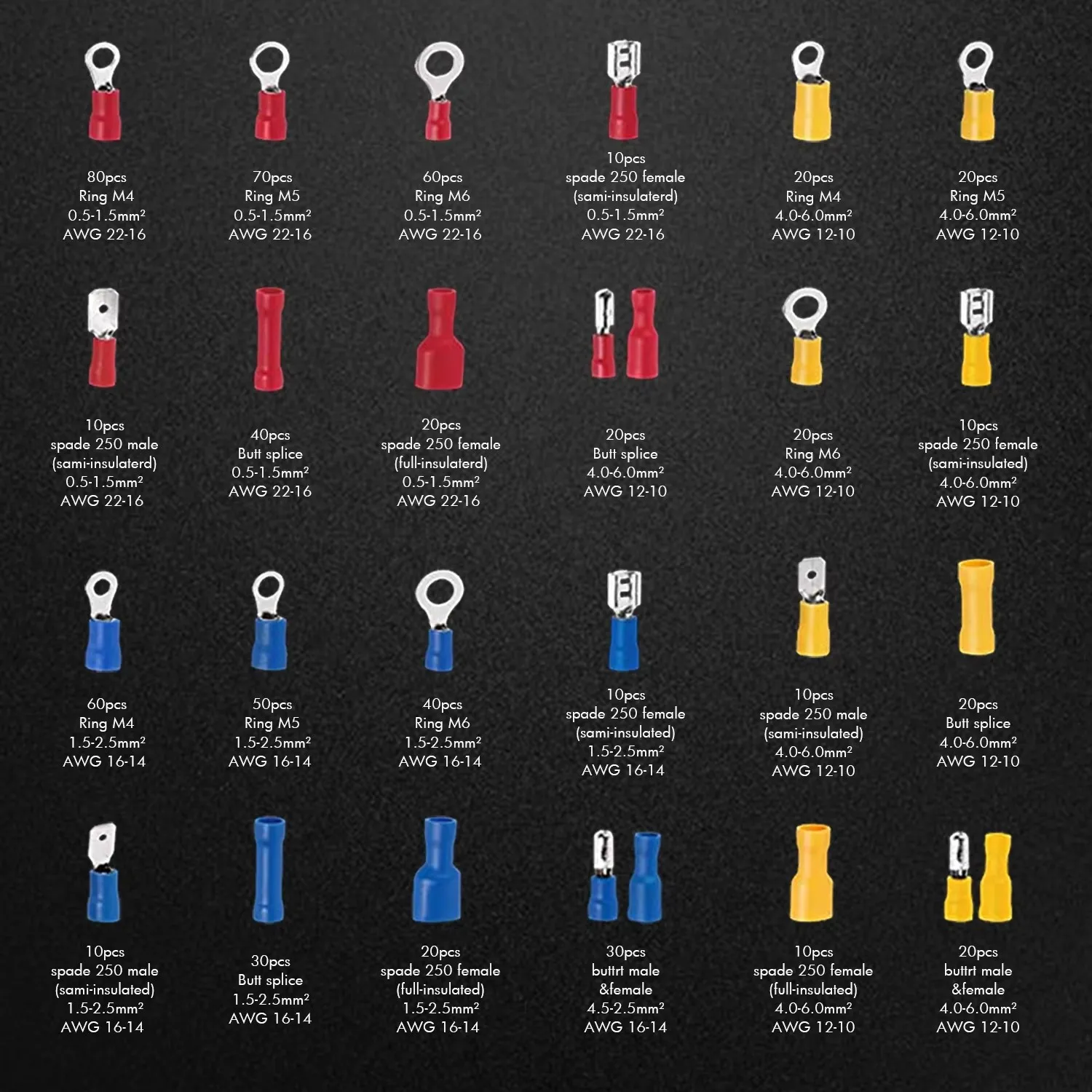 Crimping Tools Kit for Insulation Terminals RV/SV/MDD/FDD/BV Wire Crimping Pliers Connectors Electrical Tool