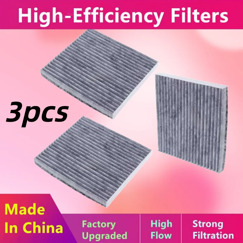 3pcs/For Toyota Yaris L Alpha Runner/Traverser Hilux Hiace Highlander Cabin Air Filter/Auto Parts