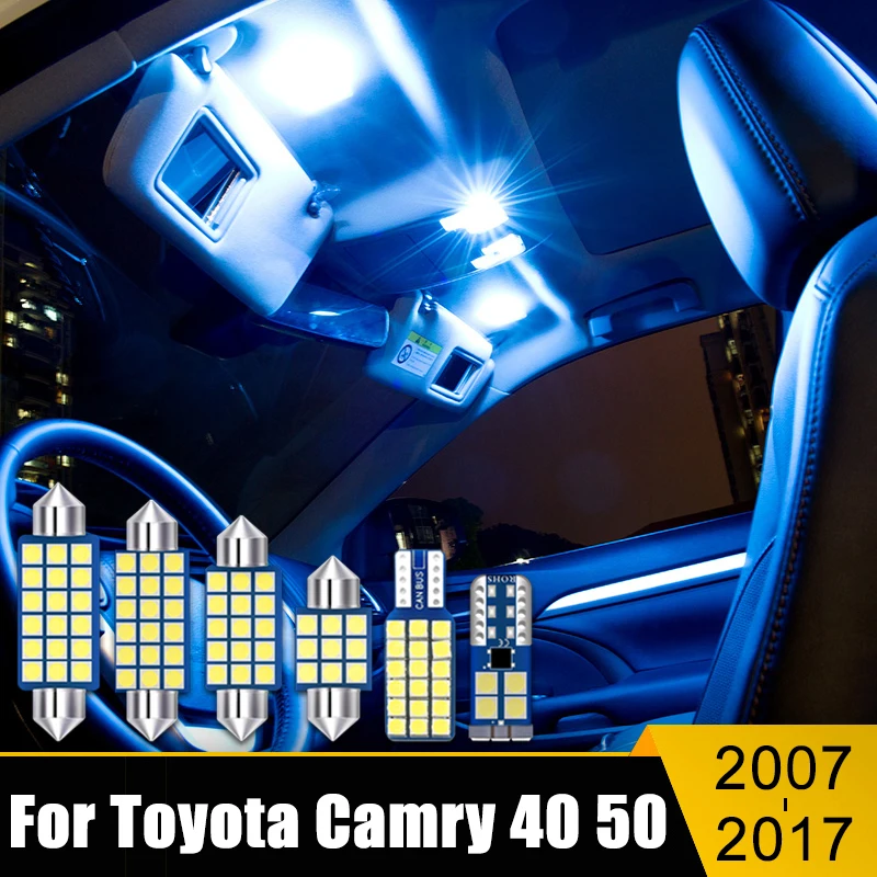 

For Toyota Camry 40 50 XV40 XV50 2007-2010 2011 2012 2013 2014 2015 2016 2017 Car Reading Lights Vanity Mirror Lamps Trunk Bulbs