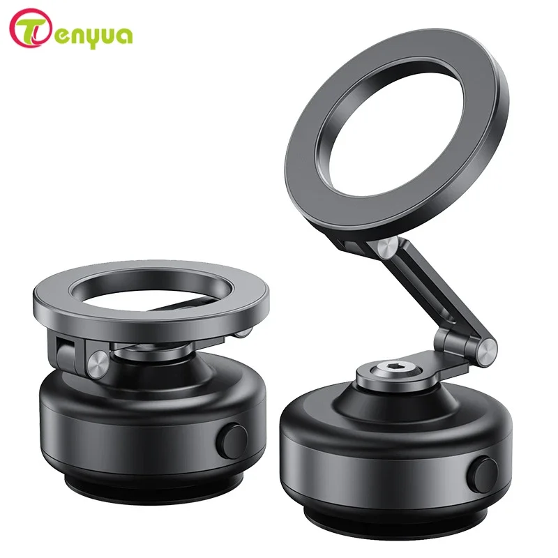 

For Magsafe Magnetic Vacuum Car Phone Holder 720° Rotation Folding Magnetic Car Stable Holder for iPhone 16 15 14 13 12 Pro Max