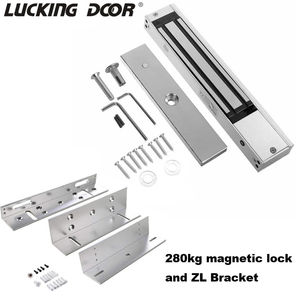 

180kg 350lbs 280KG 600lbs Electric Magnetic Lock DC 12V Door Electromagnetic Lock with ZL Bracket Access Control Accessories