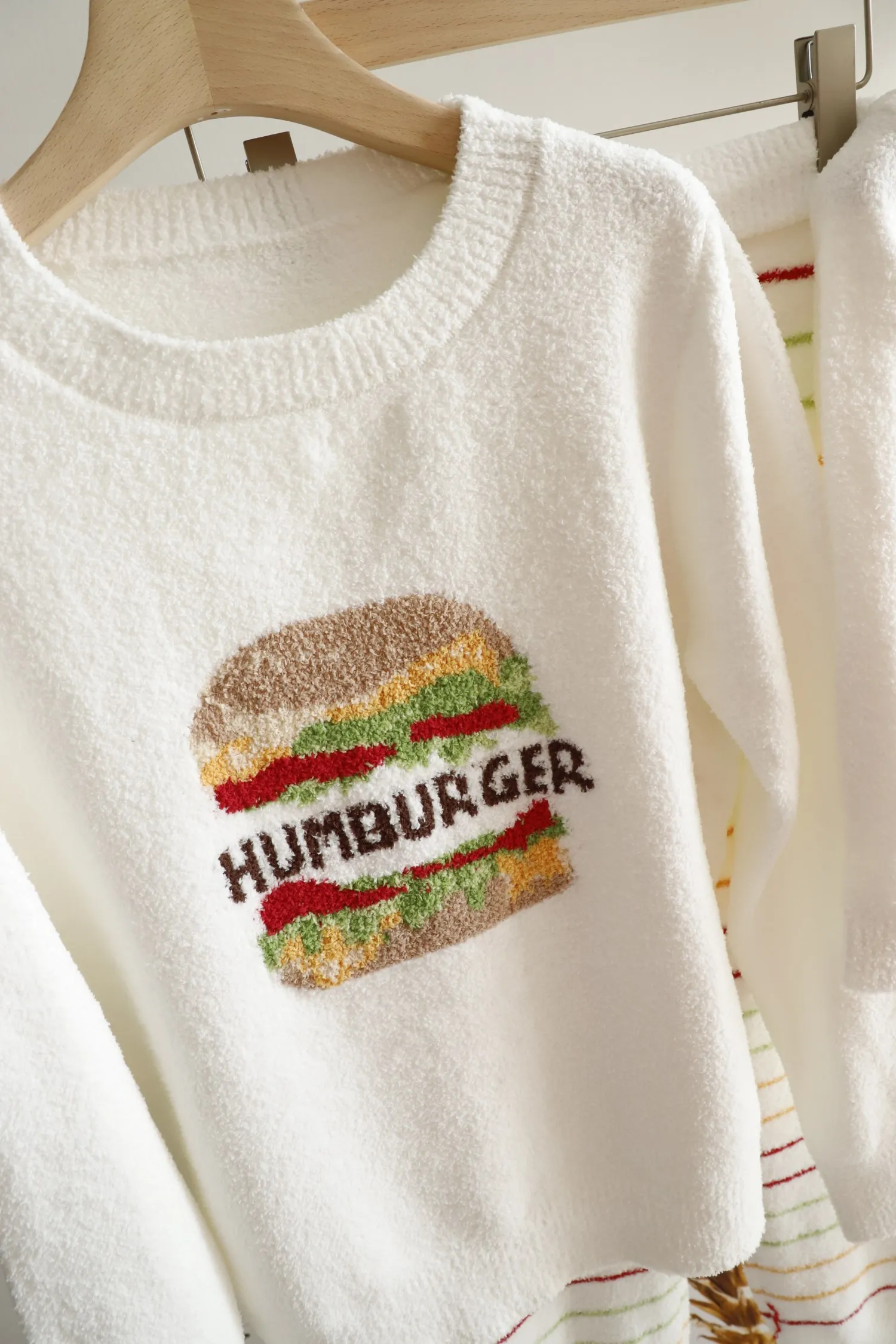 Japan Style GP Winter Home Wear Thick Soft Hamburger And Donuts Lounge Wear Gelato Pajamas