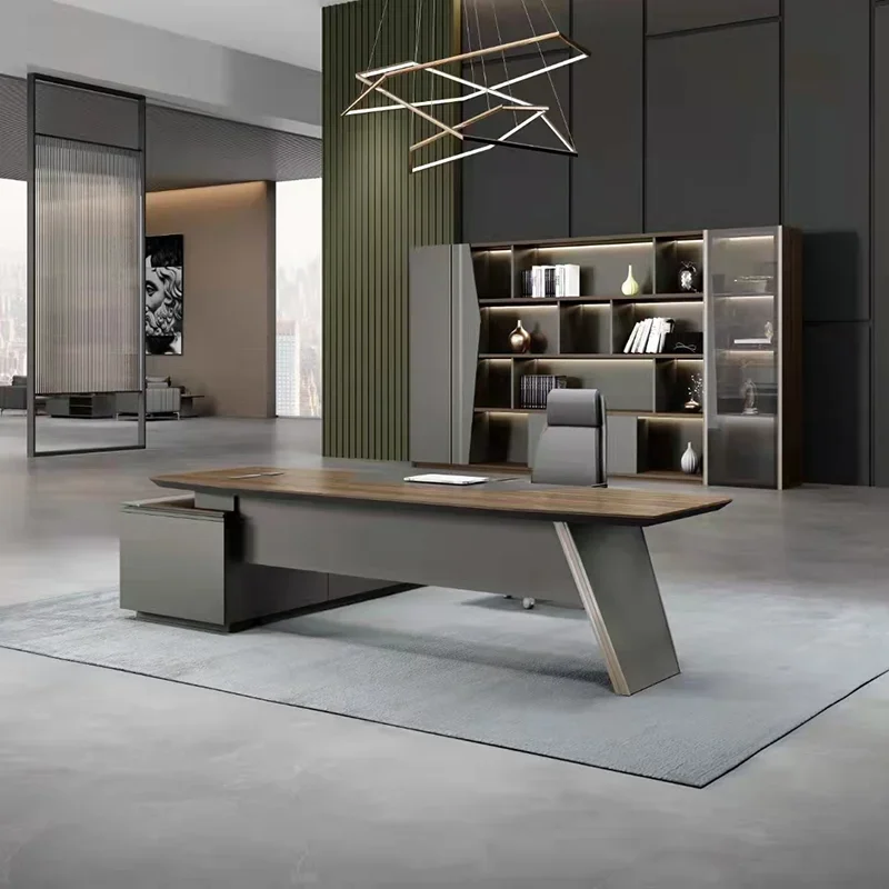 

Executive Desk Minimalist Office Auxiliary Multifunctional Automatic Bedroom Tables Room Work Organizer Biurko Table Simple