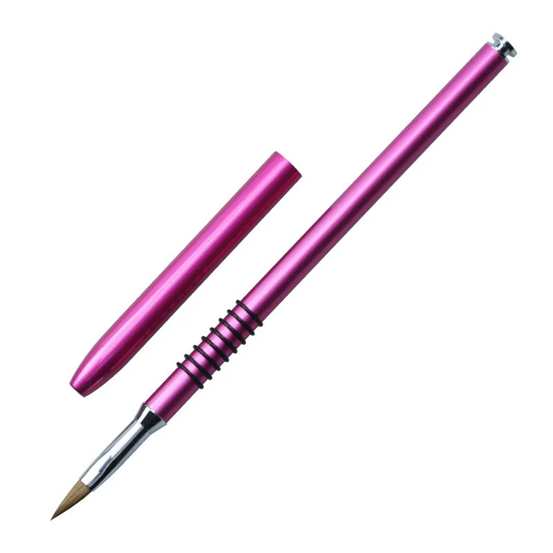 1pc prego cristal esculpido uv gel caneta manicure escova kit pintura da arte do prego 3d manicure desenhar pintura pe