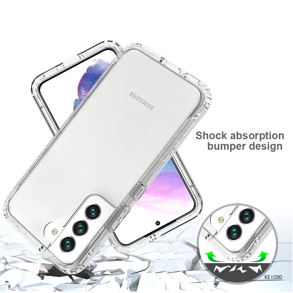 For Samsung Galaxy S20 S10 Plus Ultra S20FE Note 9 20 Ultra 10Plus SCV45 Transparent Silicone Anti-fall Gradient Phone Cases