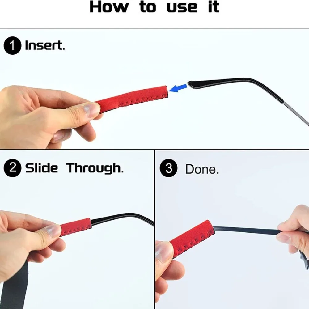 Durable No Tail Sunglasses Stretchy Band Strap Multicolor Anti Drop Eye Glasses Holder Straps Nonslip Eyeglasses Strap