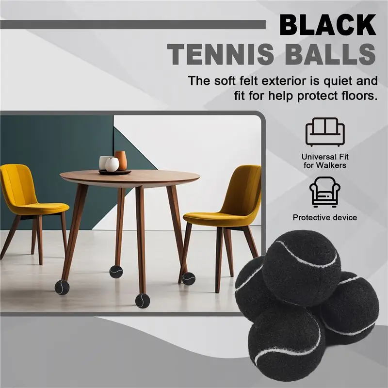 HOT-8PCS Tennis Ball Walker Tennis Balls For Furniture Legs And Floor Protection, Heavy Duty Long Lasting Felt Pad Covering