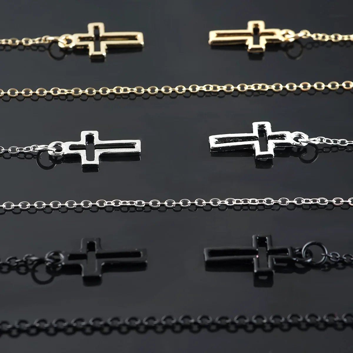 Fashion Cross Pendant Glasses Chains Sunglasses Spectacles Metal Chain Hollow Cross Holder Cord Lanyard Necklace