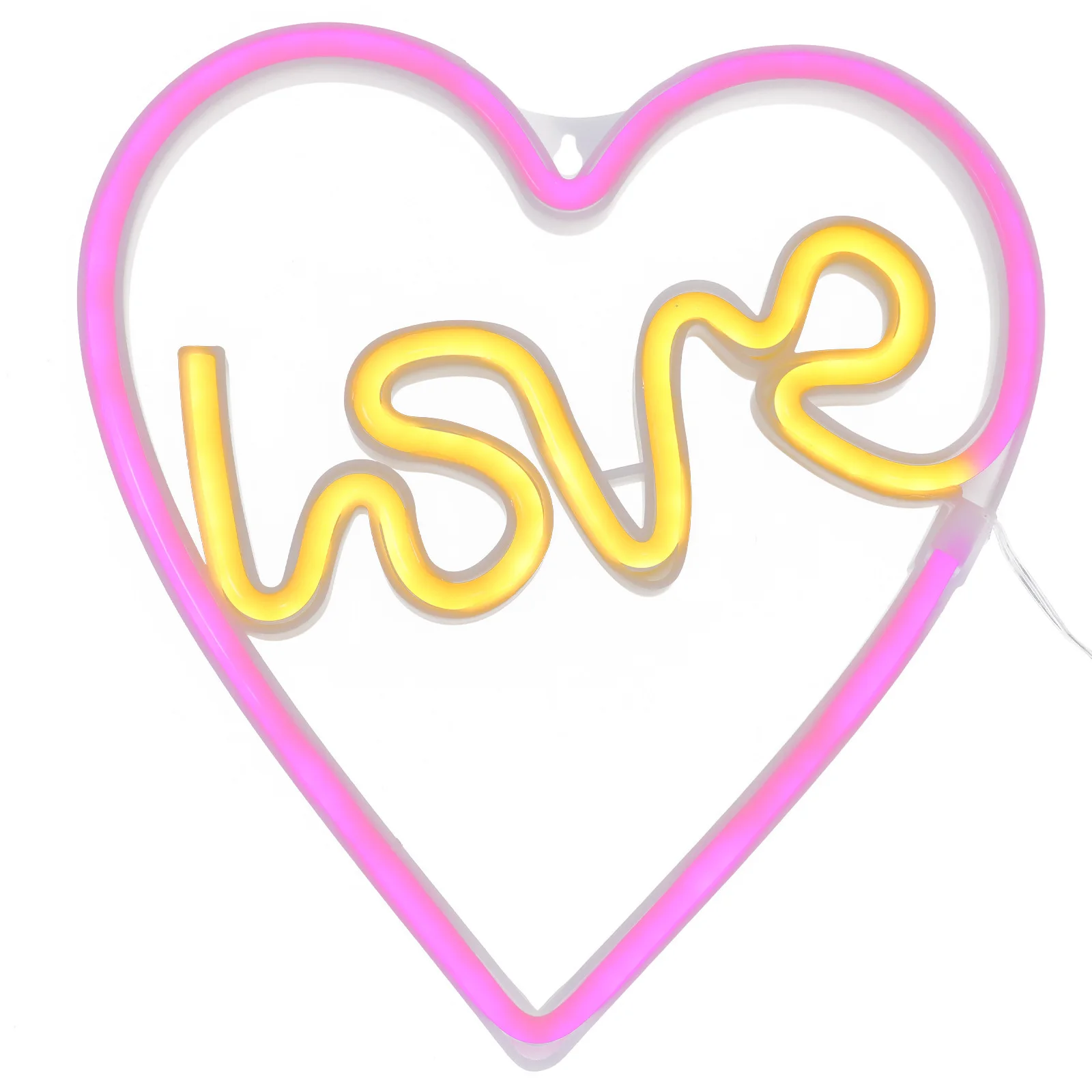 Lámpara de neón con forma de corazón, decoración Led alimentada por Usb para dormitorio, sala de estar, oficina, Bar, fiesta de boda, lámparas geniales, luz nocturna de cueva para hombre