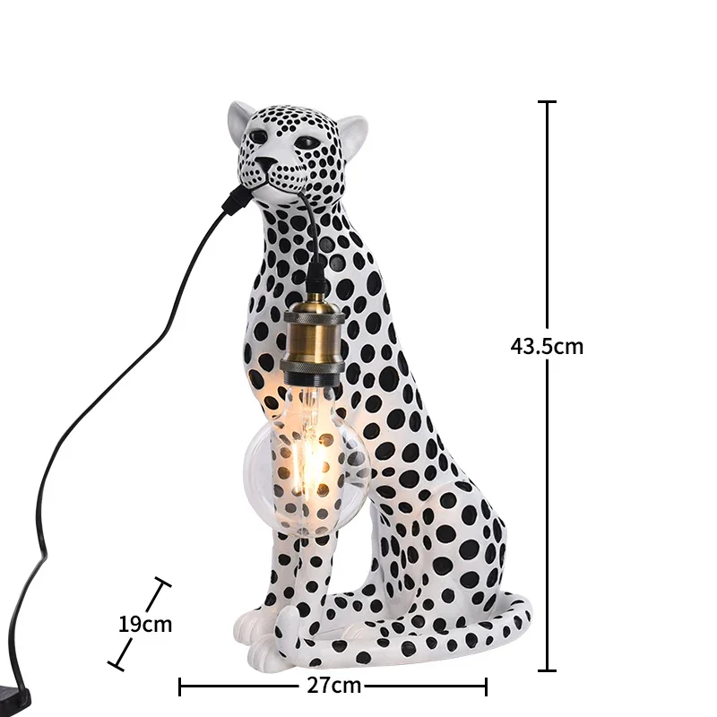 Room Decoration Animal Figurine Model Living Room Table Home Decor And Accessories Ornaments Modern Creativity Cheetah Sculpture