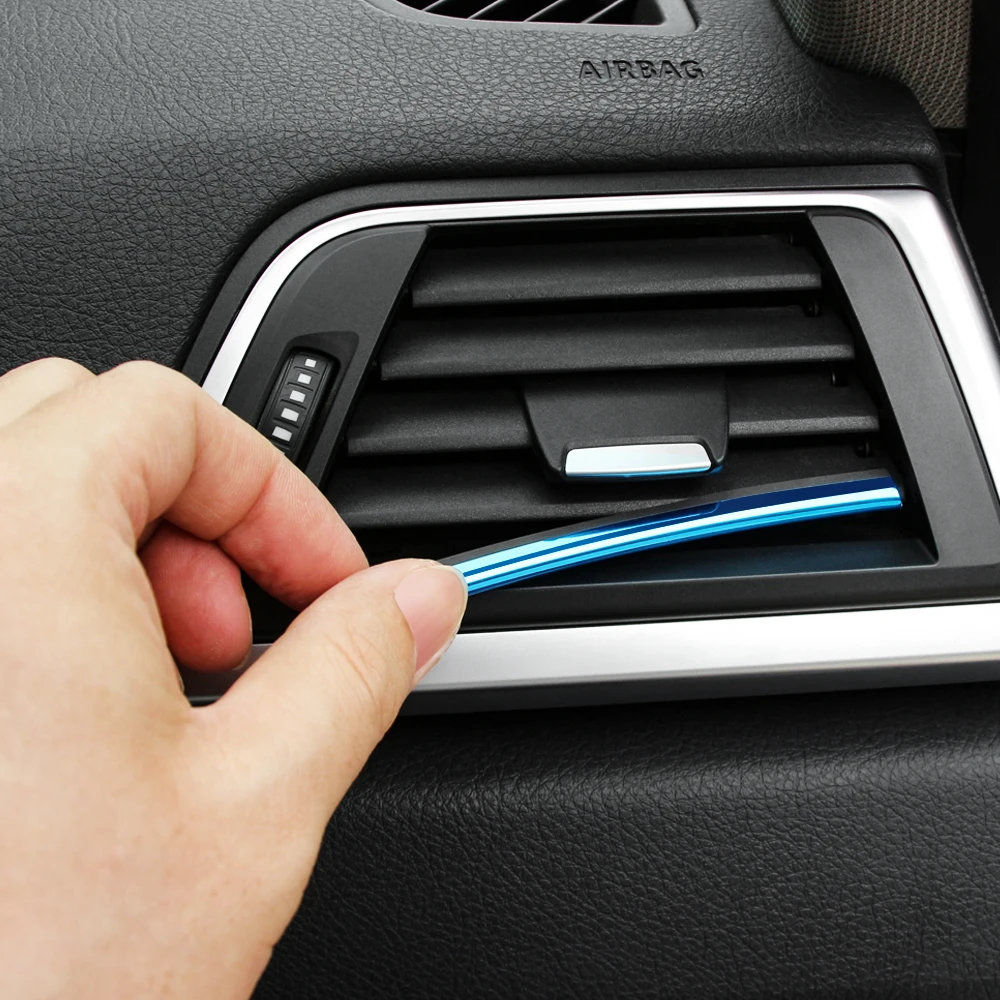 قالب تصفيف الكروم شريط تشذيب لتنفيس الهواء للسيارة ، فولكسفاغن فولكس فاجن ، باسات ، تيغوان ، تي روك ، جولف ، جيتا ، شاران ، شيروكو ، يوس ، تي كروس ، صب #2