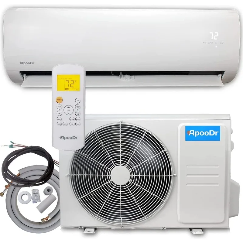 9000 BTU Mini Split Air Conditioner Ductless Inverter System 16.5 SEER with Heat Pump 220V,with Installation Kit