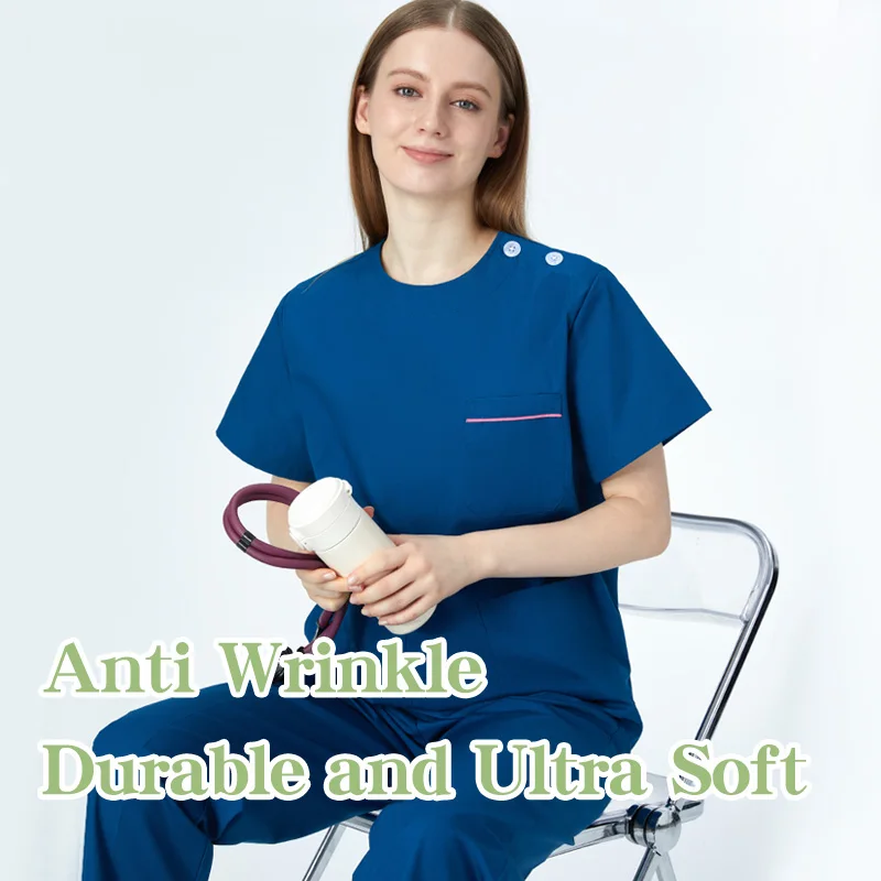 Wholesale Permium Medical Scrub Dustproof Dentist Vet Workwear Durable Clinic Nursing Clothes Breathable Hospital Uniform 106