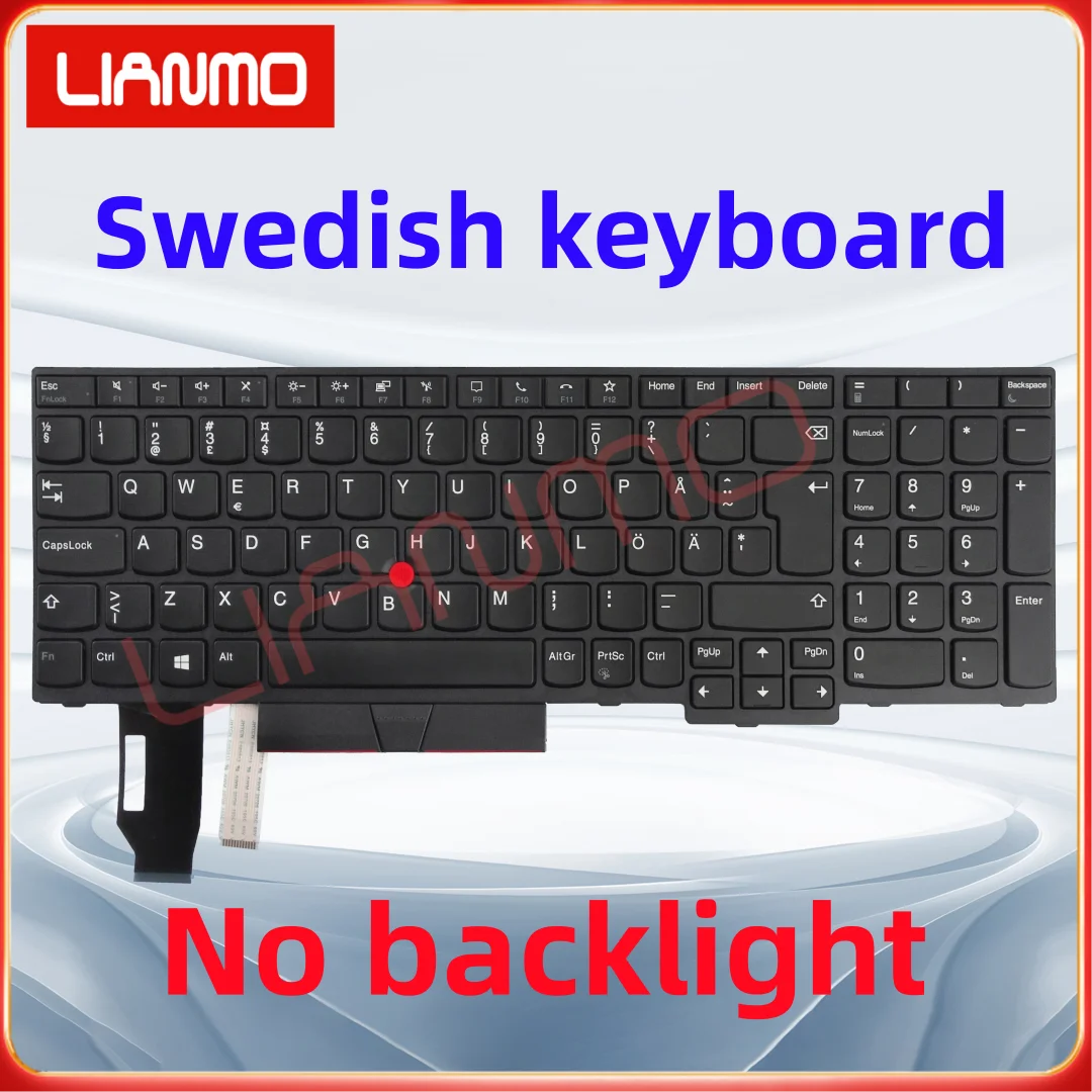 Sweden notebook keyboard suitable for Lenovo ThinkPad T15 Gen1 Gen2 P15S Gen1 Gen2 Silver black keyboard