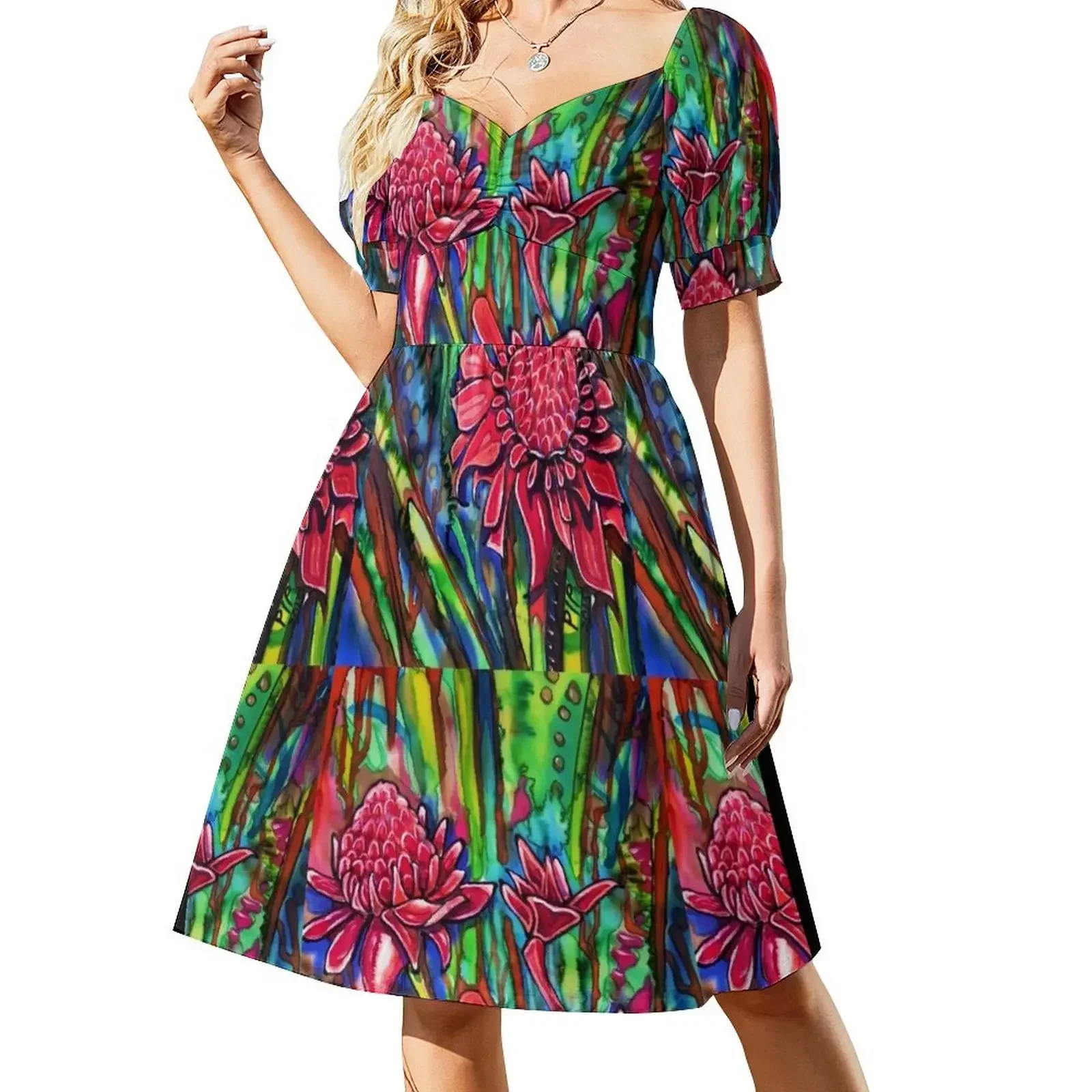 

jens pink ginger Short-Sleeved Dress evening dresses women women party dresses Dress