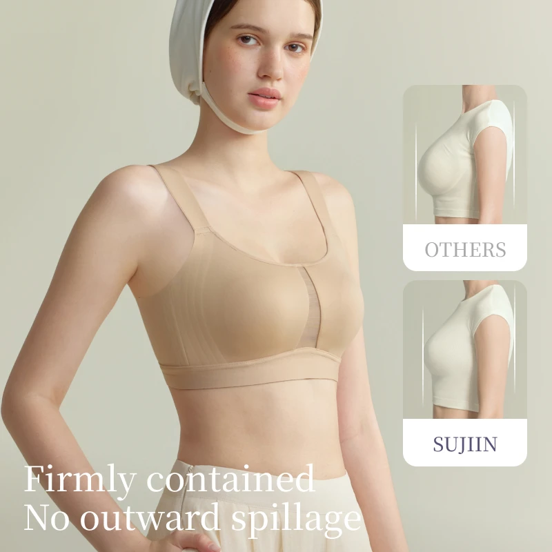 Picture 4: SUJIIN Sexy Plus Size Supportive Bras for Women Seamless No Underwire Minimizer Bra Female Full Cup Breathable Bralette XM091