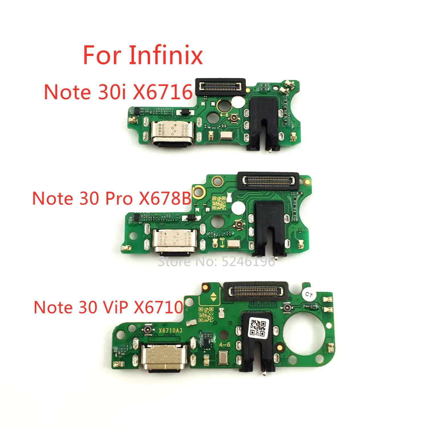 

1 шт. USB-порт для зарядки, гибкий кабель для зарядного устройства для Infinix Note 30i X6716 Infinix Note 30 Pro X678B Infinix Note 30 ViP X6710, замена