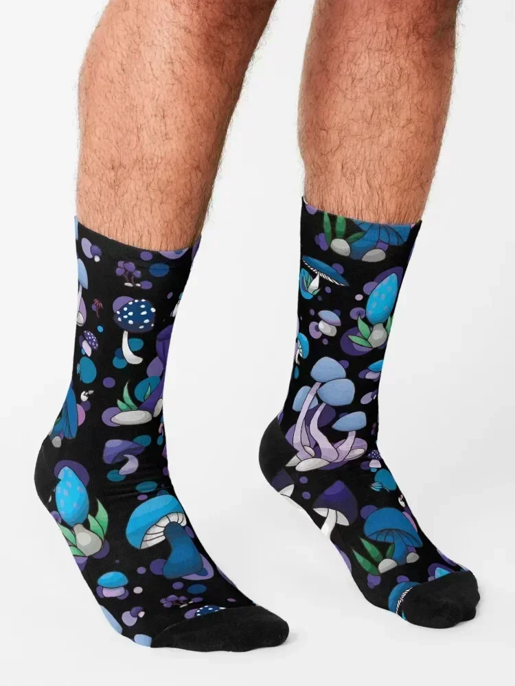 Mushroom - cool colours Socks custom sports gym floor christmas gifts Man Socks Women's