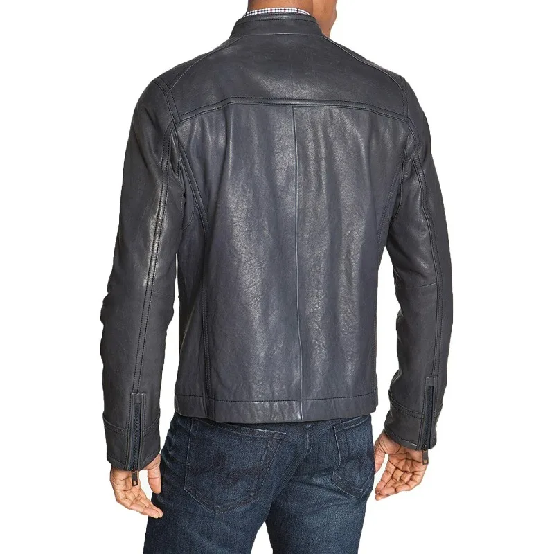 NEW Men's Regular Wear Leather Jacket Natural Authentic NAPA Casual Biker Zipper