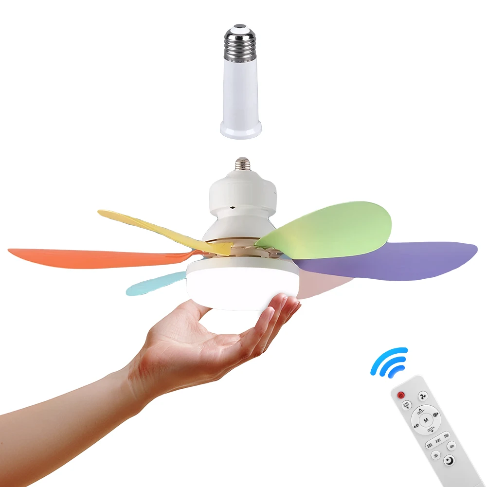 

2400LM Silent Ceiling Fan Light with Remote Control Light Hanging Fan LED Dimming Three Color Light for Home Living Room Bedroom