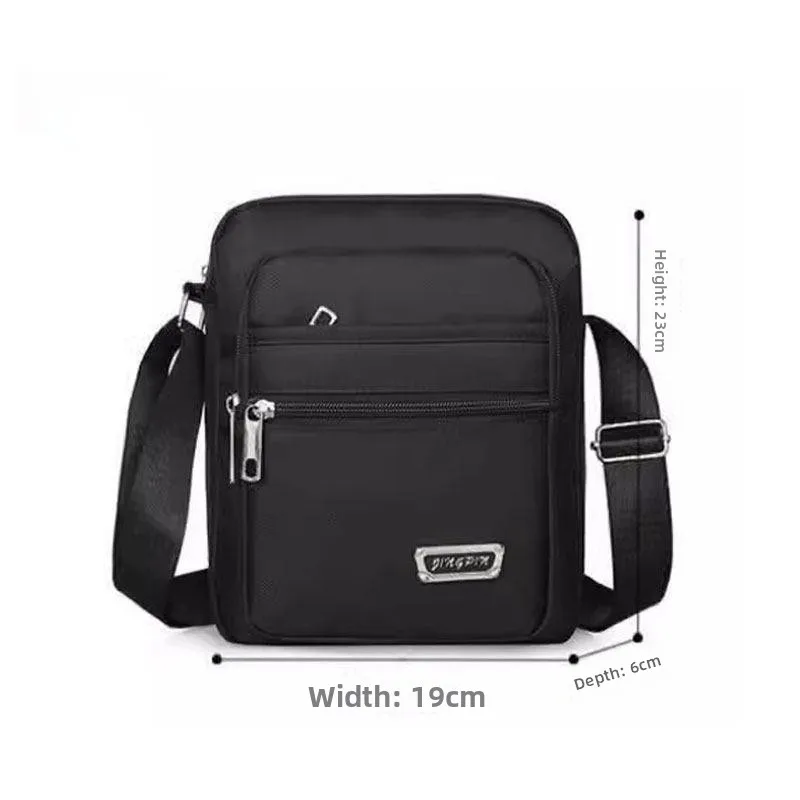 Large Capacity Oxford Cloth Backpack Waterproof Nylon Crossbody Bag for Middle-Aged And Elderly Men Casual Travel Leisure Bag