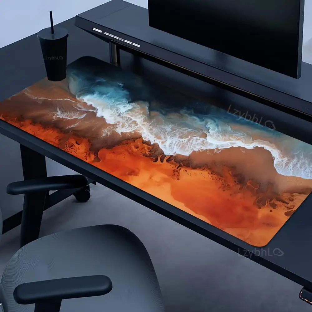 

Waves on the beach Mouse Pad Large Computer Office Game Table Mats XXL Rubber Anti-slip Gaming Keyboard Mousepads Long Desk Pads