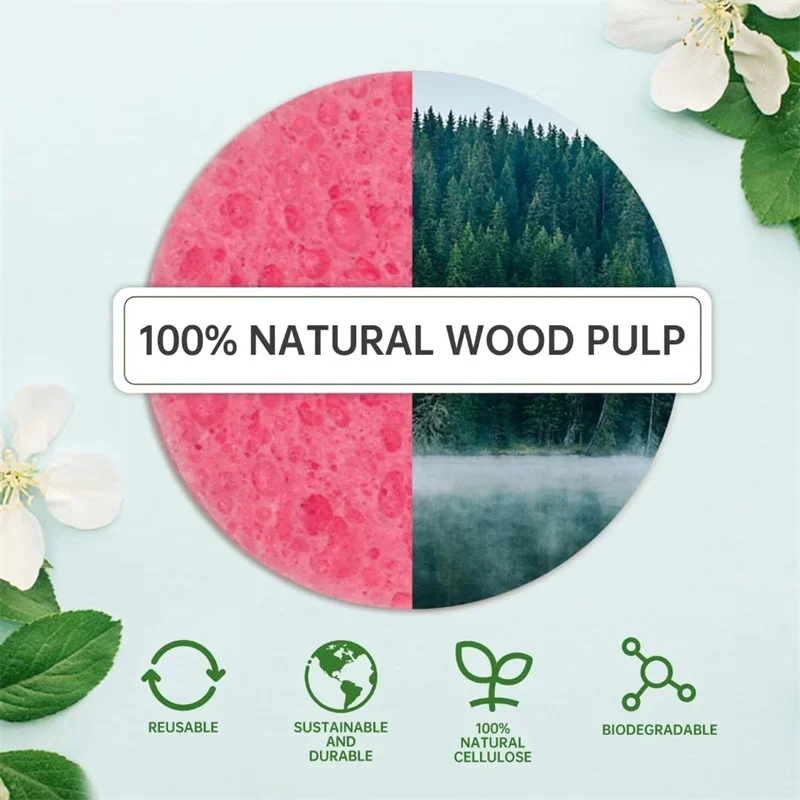 عبوة كبيرة من نفث غسل الوجه على شكل زهرة 6 سم - 10/20/50/100 قطعة من إسفنجات التجميل الرغوية المضغوطة لتنظيف الوجه