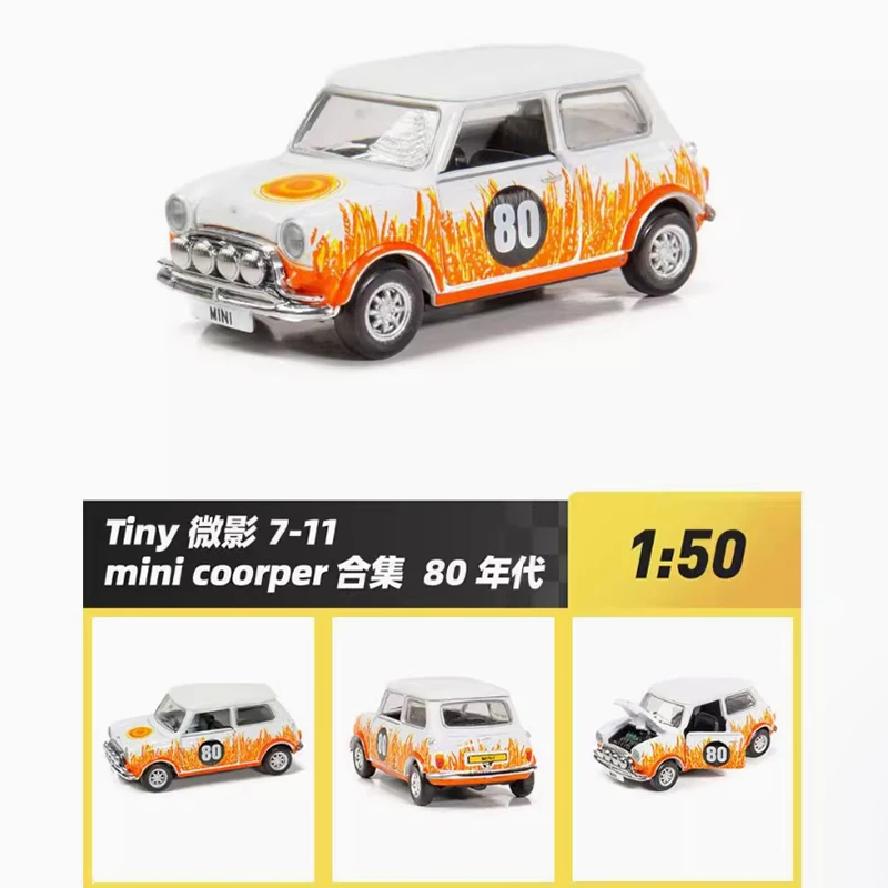 صغير دييكاست 1/50 مقياس ميني كوبر MK1 سبيكة محاكاة نموذج سيارة مجموعة ثابتة زينت هدايا العيد اللعب هدية تذكارية #3