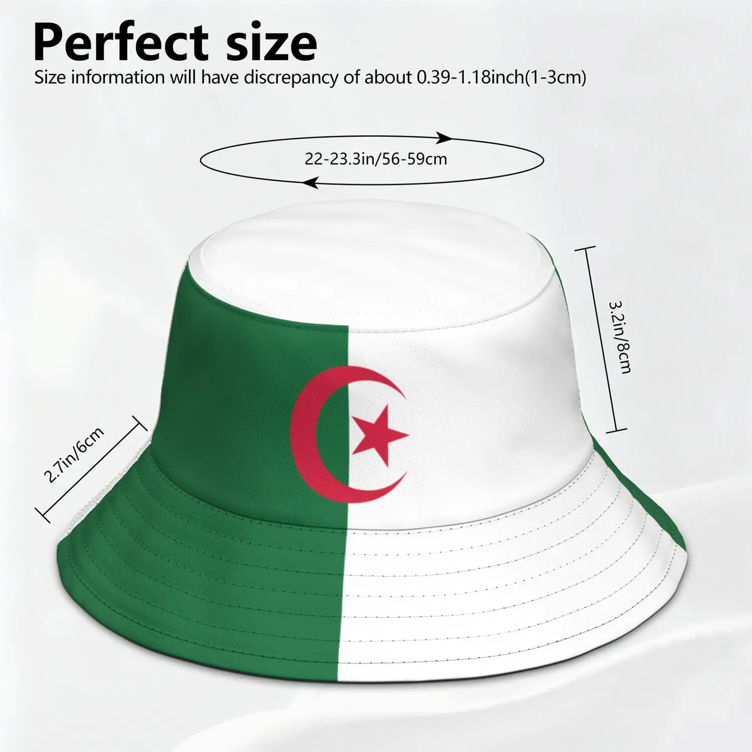 Algeria Free Custom Made Name Photo Dza Islam Bucket Cap Arabic Algerie Arab Print Text Logo DZ Casual Fisherman Hat