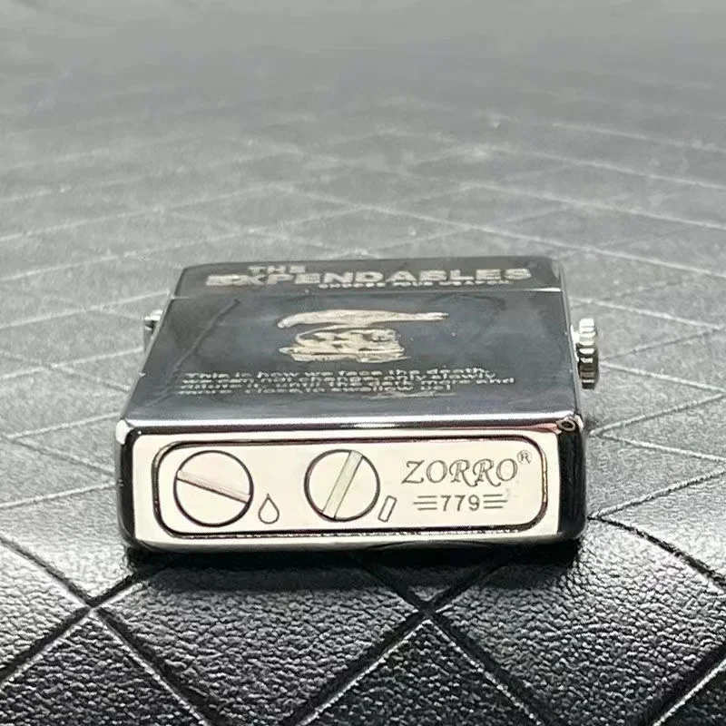 ZORRO Brass Mechanical One Click Launch Ignition Windproof Kerosene Lighter Safety Lock Retro Limited Collection Lighters Gadget