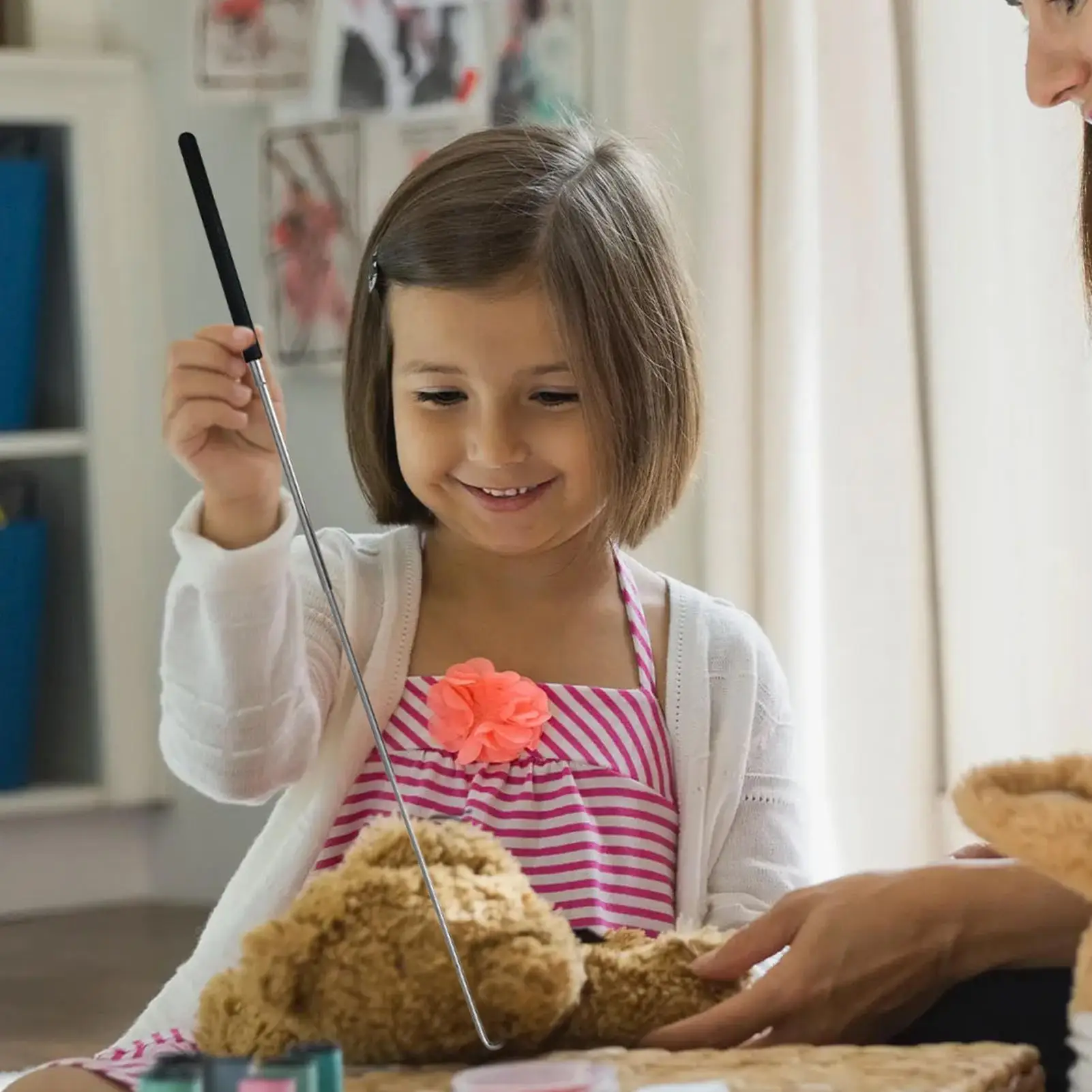 Puppet Arm Control Stick Puppet Hand Stick Teleskop Puppe Ganzkörper Handhabung Zubehör Flexible Metall Werkzeug Für Home Klassenzimmer