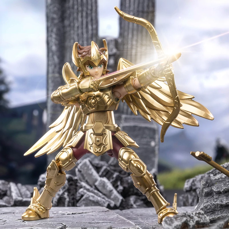 Juguetes periféricos de animación originales Saint Seiya versión galaxia tela dorada Aiolos Shura Ikki Shun modelo figura colección juguete de regalo