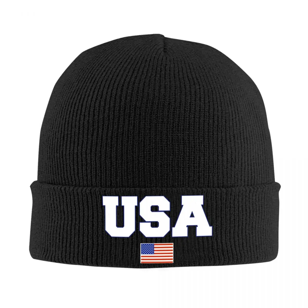 USA Printed Bonnet Hats Beanie Hats Printed Knit Hat Spring Casual Men Women Unisex Hippie Warm Caps