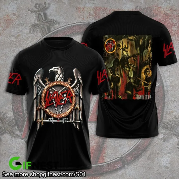 

SLAYER METAL ROCK BAND 3D PRINT T SHIRT MEN WOMEN ALL SIZE S-4XL