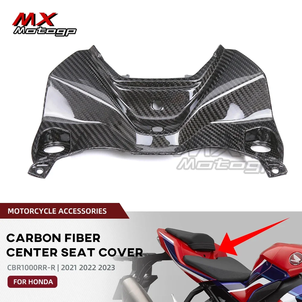 Motorcycle Real Carbon Fiber Rear Upper Center Seat Cover Tail Light Fairing For HONDA CBR1000RR-R CBR 1000RRR 2021 2022 2023