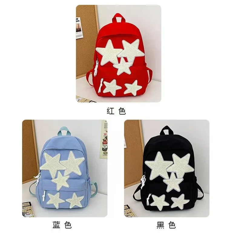 Cute backpack, homemade backpack, pentagram versatile backpack, college student, niche girl, high school student backpack