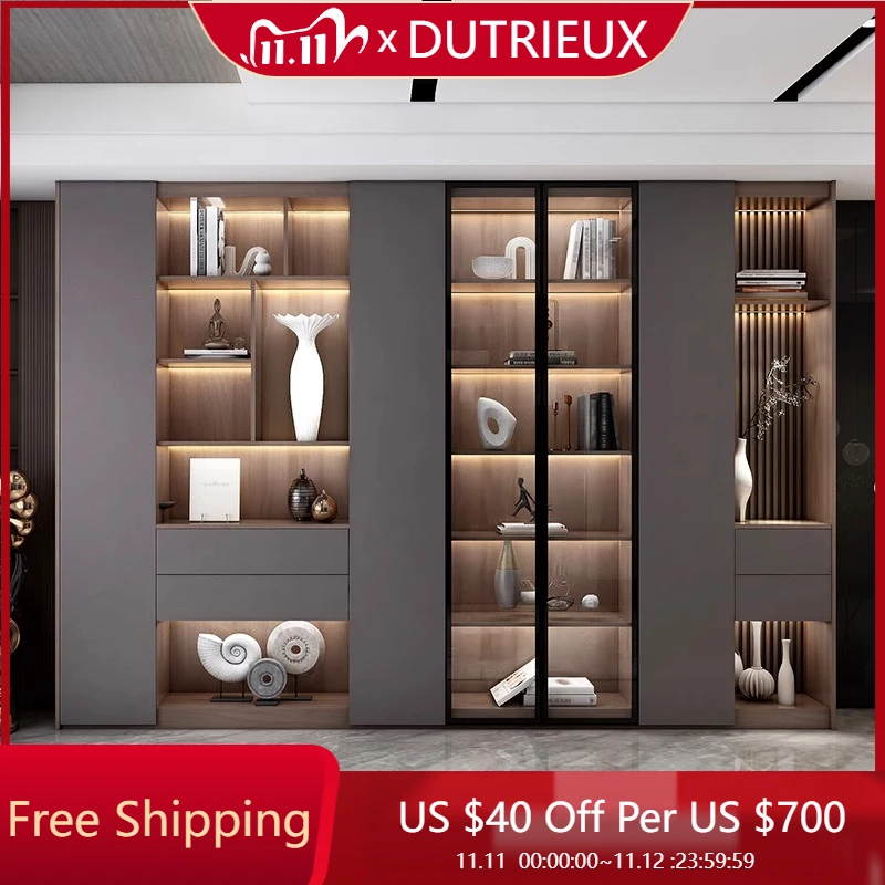 

Display Mobile Living Room Cabinets Storage Organizer Wine Cabinets Nordic Luxury Wood Magazine Racks Gabinete Home Furniture