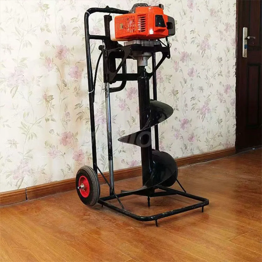 Tree Transplanting Mobile Heavy Duty Petrol Earth Digger Wheeled Soil Auger