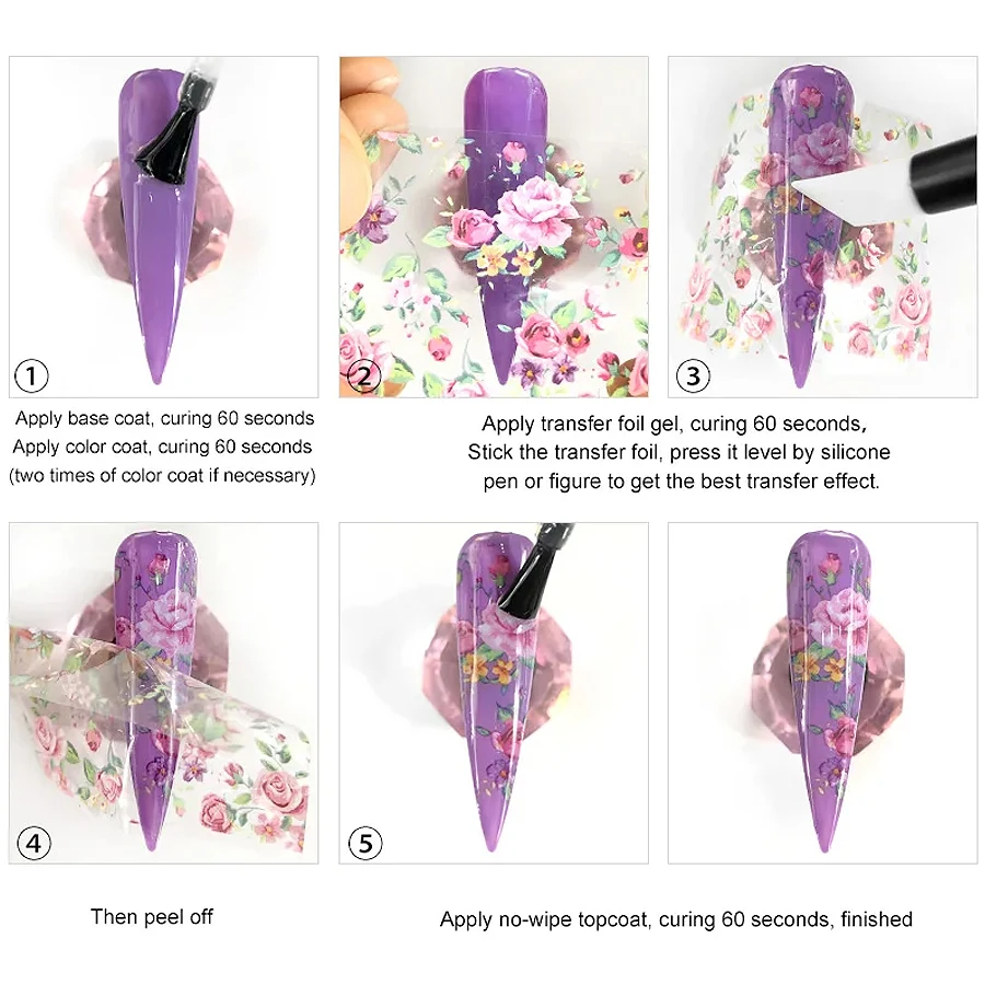 7,5ml Professionelles Nail-Art Transferfolien-Gel UV/LED Einfach Aufzutragendes, Ablösbares Maniküre-Emaille-Gel für Nail-Art-Design – Detail 6