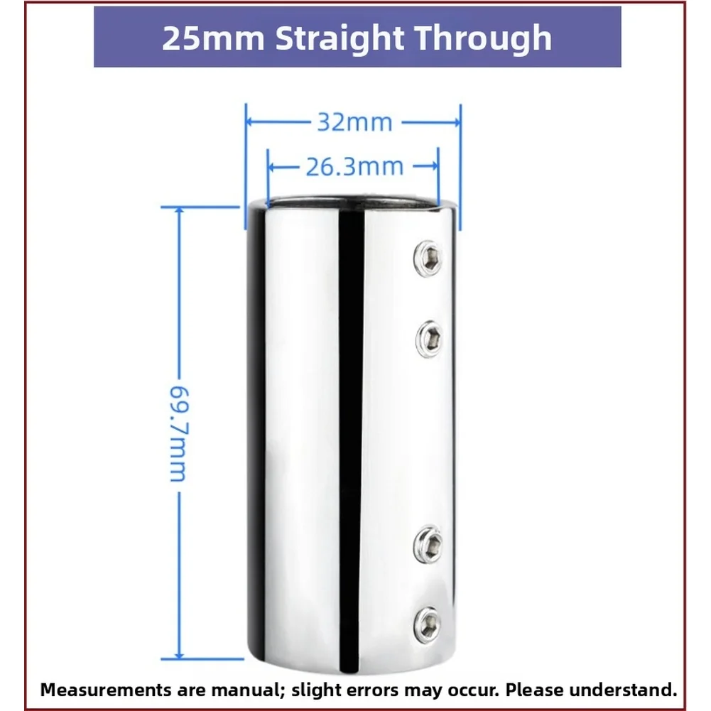 316 Stainless Steel Straight Marine Pipe Connector for Boat Yacht Installations Saltwater Resistant and Marine Environment Ready