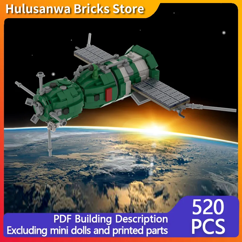 

7K-TM Manned Spacecraft Model MOC Building Bricks War Equipment Modular Technology Gifts Holiday Assemble Children Toys Suit