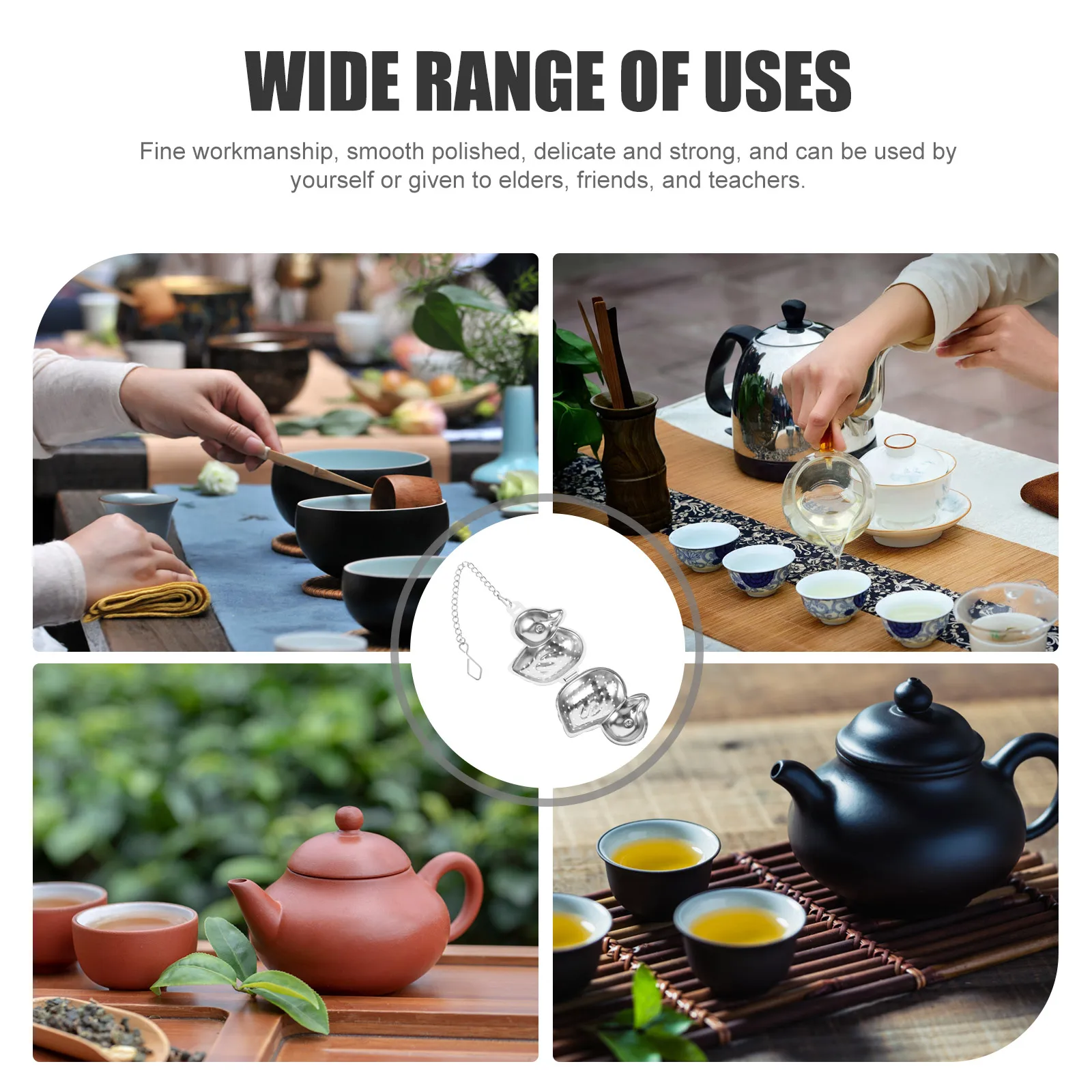 

3Pcs DuckShapedTeaInfuser Loose Steeper Stainless Steel Tea Strainer PortableKitchenBar Tea Infuser Supplies TeaFilter