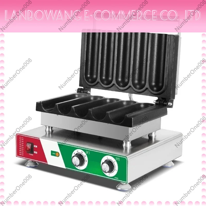 5-grid Chicken Roll Machine Street Food Equipment Roasted Wrap Pancake Grill for Street Food Stall Business Outdoor Vending