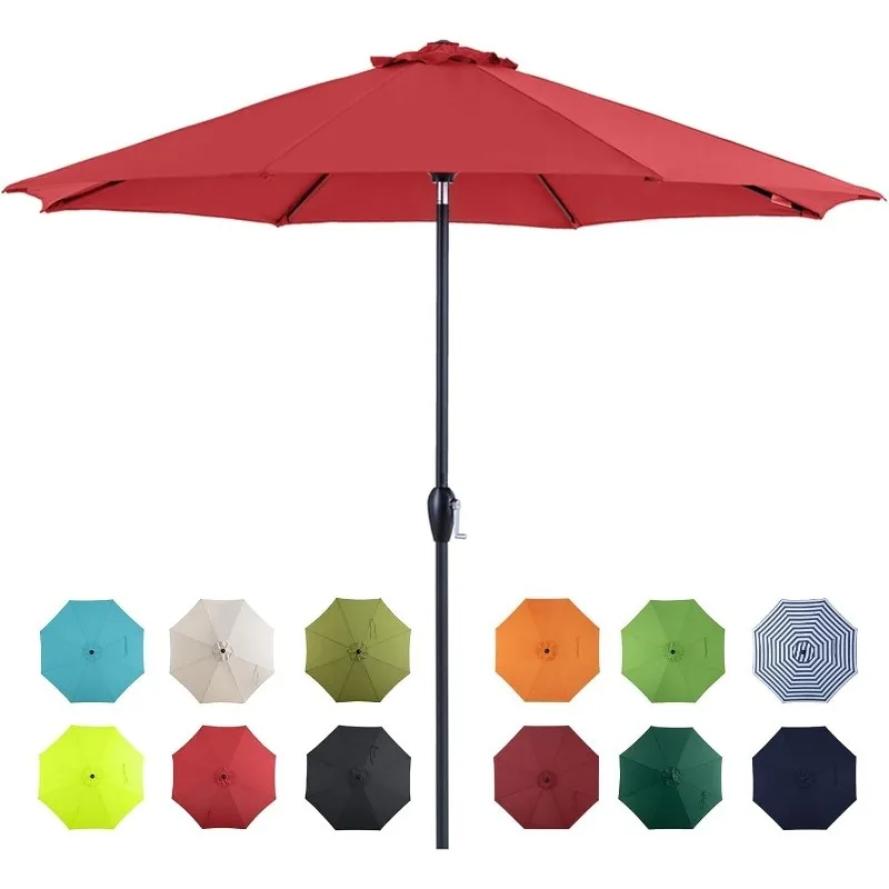 

Market Outdoor Table Umbrella with Auto Tilt and Crank,Large Sun Umbrella with Sturdy Pole&Fade resistant canopy,Easy to set