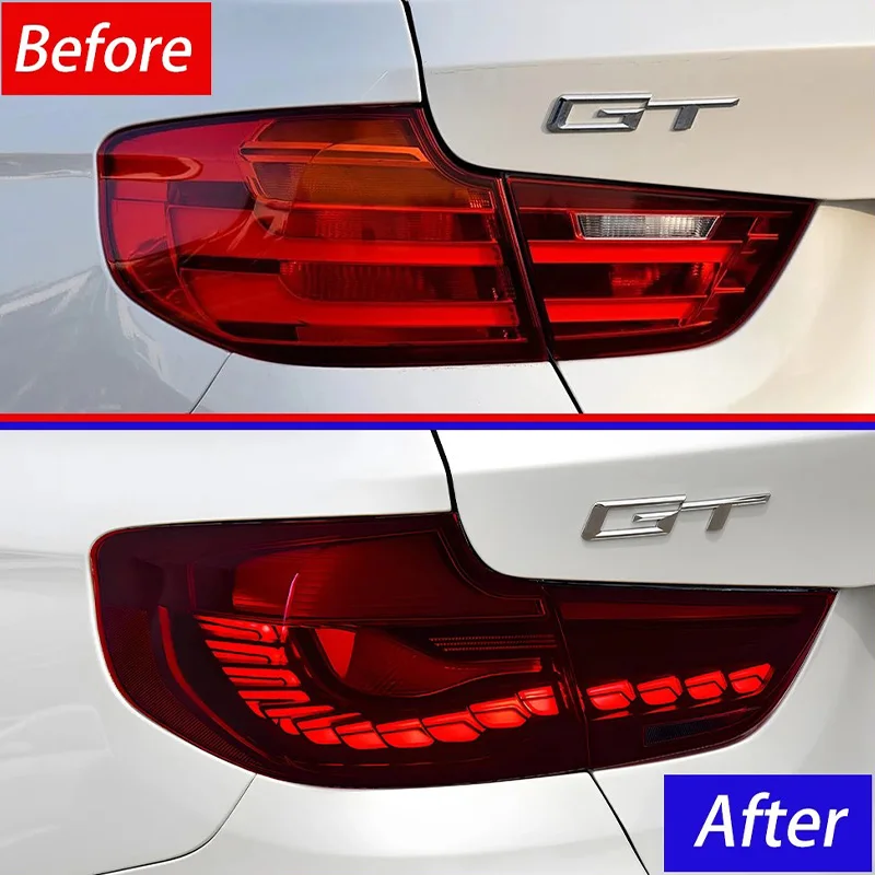 Auto LED Car Taillight Assembly For BMW 3 Series GT F34 2013-2020 Upgrade Dragon Scale Rear Lamp Accessories Plug and Play Tools