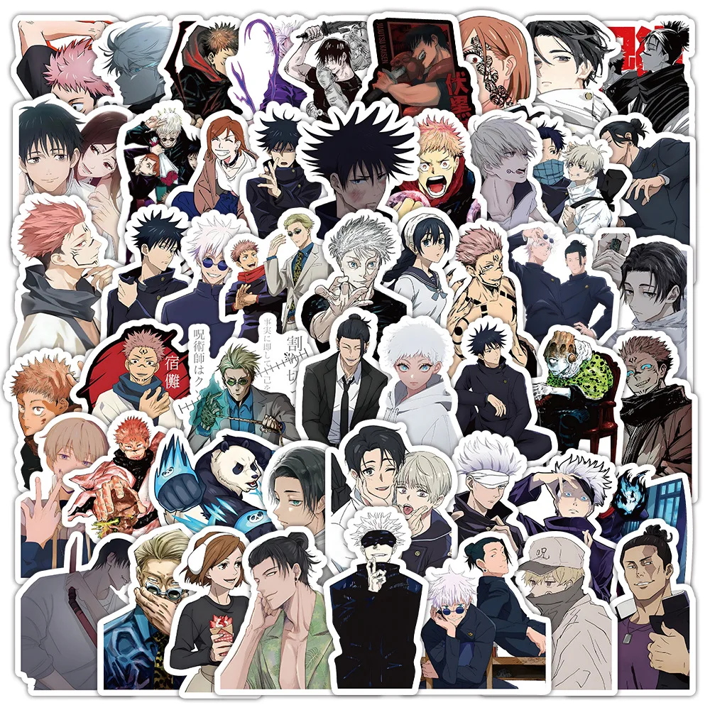 50/100PCS Anime Jujutsu Kaisen Stickers Itadori Yuji Satoru Gojo Sticker DIY Car Phone Laptop Skateboard Cool Sticker Toy